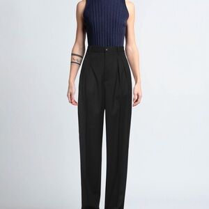 Nili Lotan Black High-Waisted Tailored Trousers